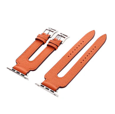 Genuine Leather Double Buckle Band for Apple Watch