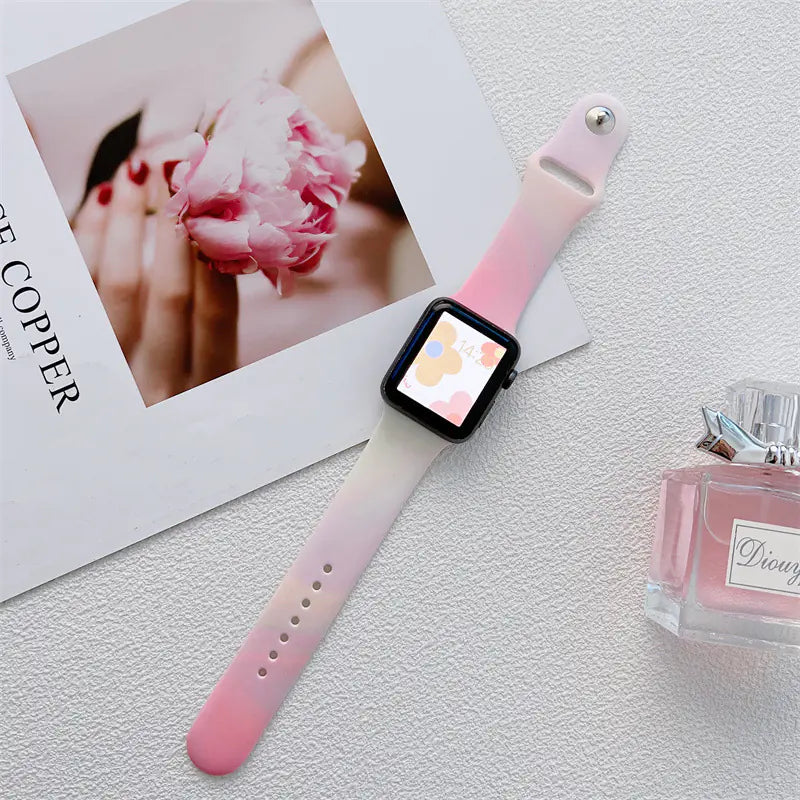 Aurora Smart Watch with Colorful Silicone Strap