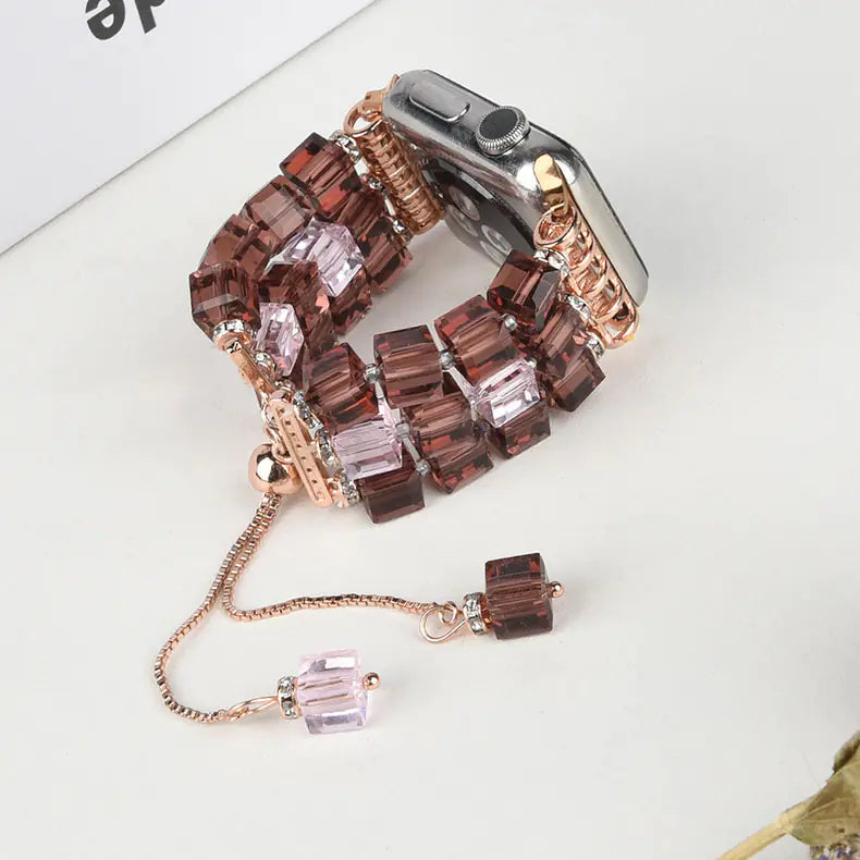 Large Square Crystal Stretch Watch Band