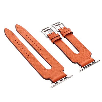 Genuine Leather Double Buckle Band for Apple Watch