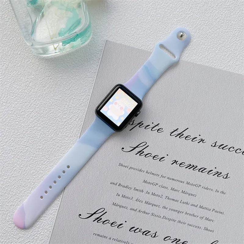 Aurora Smart Watch with Colorful Silicone Strap