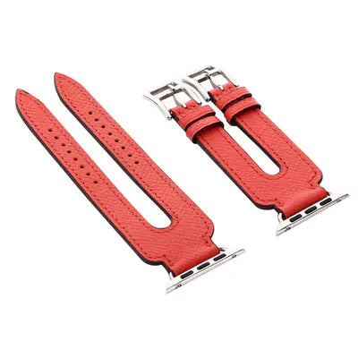 Genuine Leather Double Buckle Band for Apple Watch