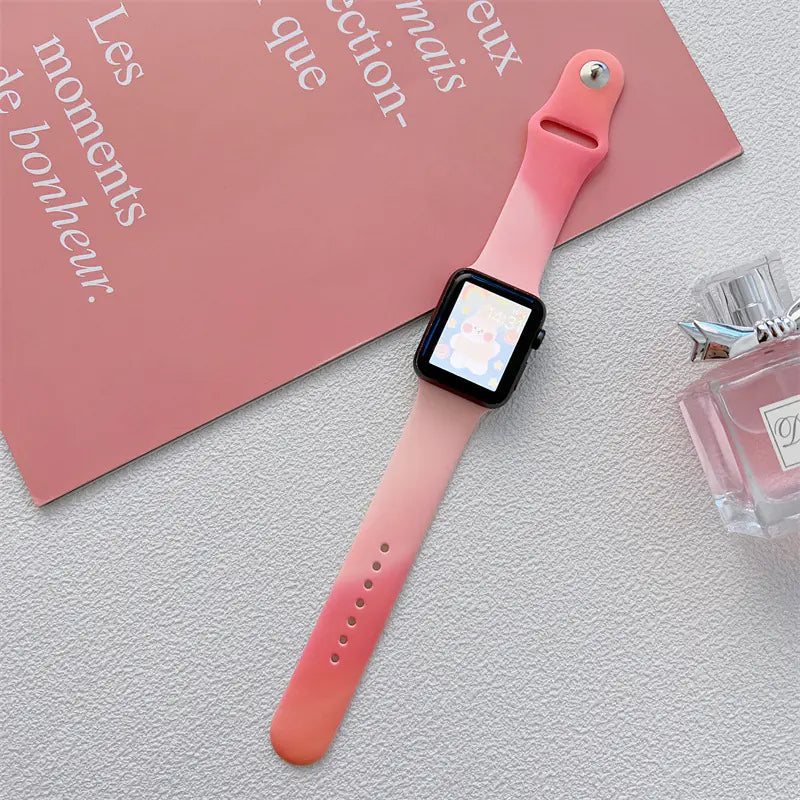 Aurora Smart Watch with Colorful Silicone Strap