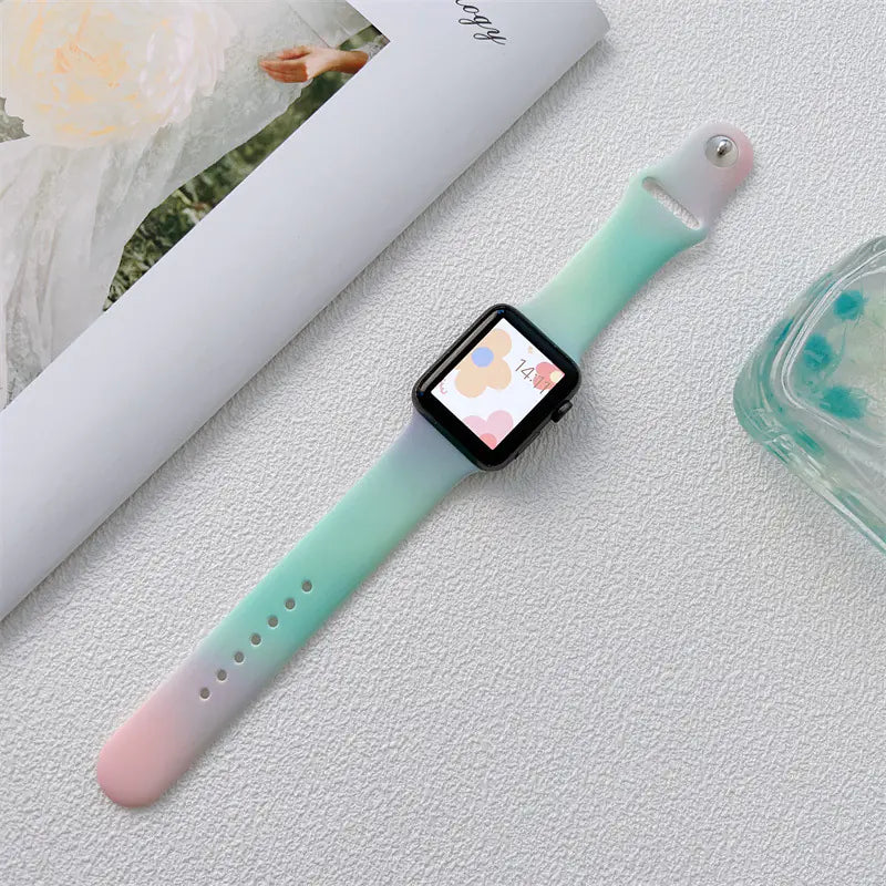 Aurora Smart Watch with Colorful Silicone Strap