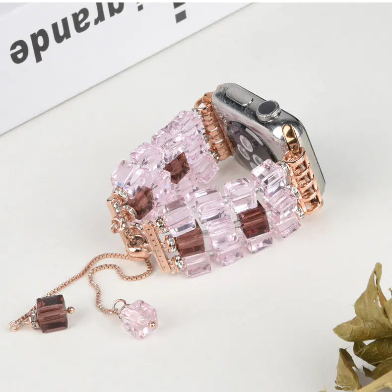 Large Square Crystal Stretch Watch Band
