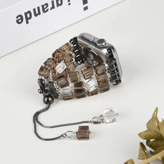 Large Square Crystal Stretch Watch Band