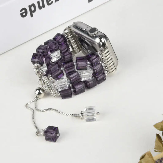Large Square Crystal Stretch Watch Band