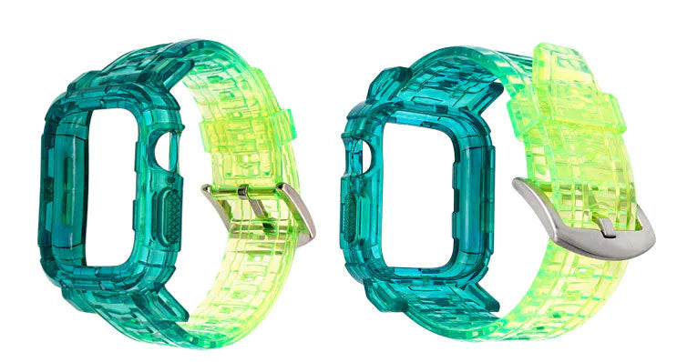 One-Piece Transparent Glacier Gradient Strap for Apple