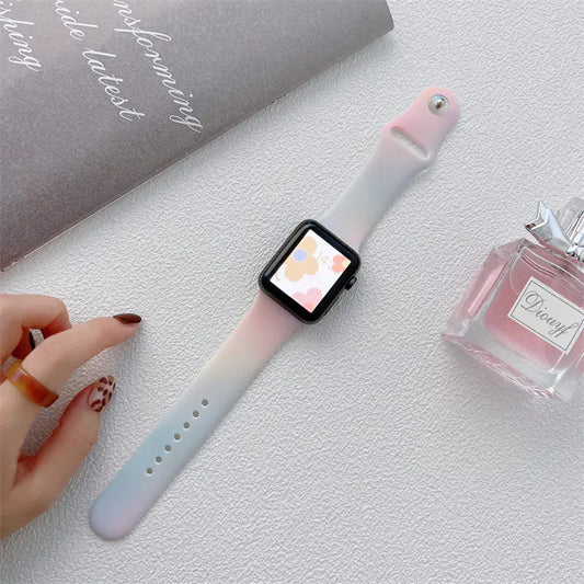 Aurora Smart Watch with Colorful Silicone Strap