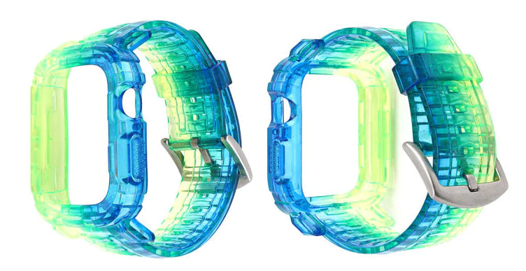 One-Piece Transparent Glacier Gradient Strap for Apple