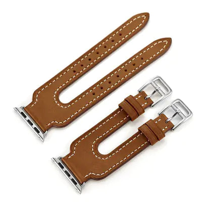 Genuine Leather Double Buckle Band for Apple Watch